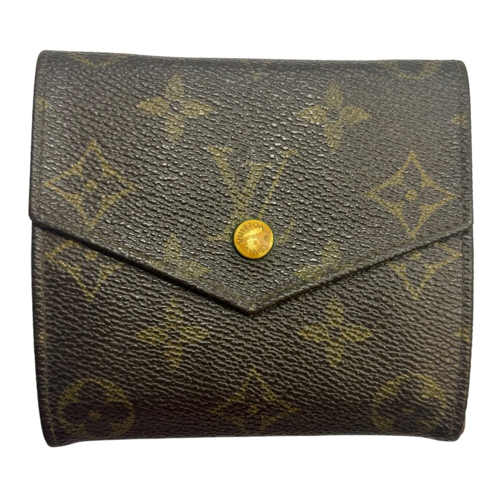 Louis Vuitton Monogram Canvas Victorine Wallet Brown AN0911 Compact Trifold